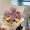 Purple Tulips and Daisies Bouquet
